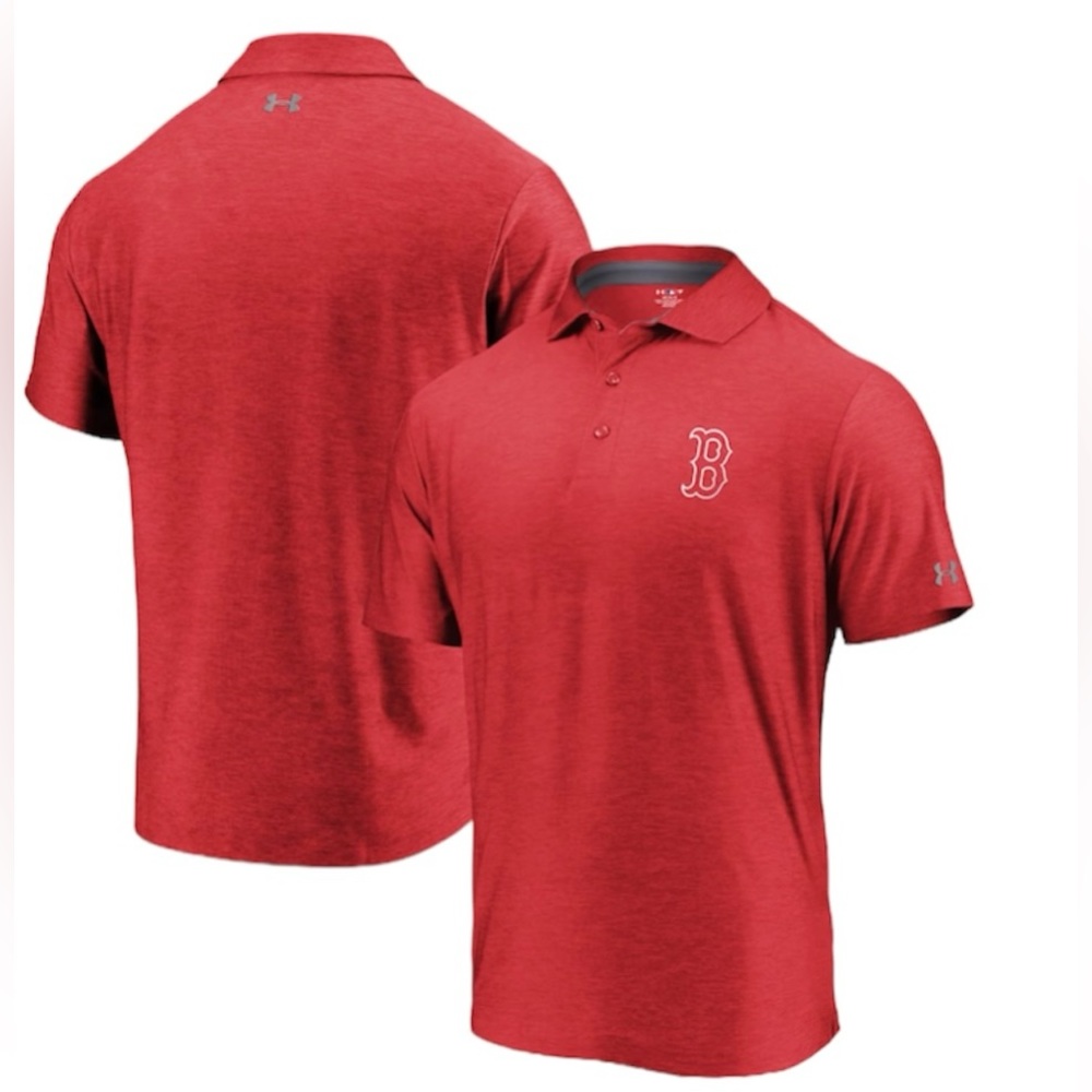 Under Armour Boston Red Sox  Playoff Outline Left Chest Performance Polo